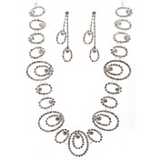 Beautiful Alloy With Rhinestone Jewelry Set Including Necklace,Earrings