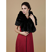 Pretty Short Sleeve Faux Fur Party/Casual Shawls