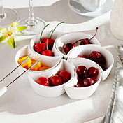 Snack Dishes, Set of 6, White