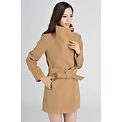 Qiguangzhi Classic Women'sDress Size Long Overcoat(Camel)