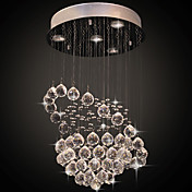 Crystal Flush Mount, 4 Light, Modern Ring Stainless Steel Electroplating