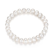 Hanazo Women's 7-8mm Natural Pearl  Bracelet PB0009W024276
