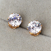 KU NIU Women's Gold Plating Zircon Stud Erz0269 