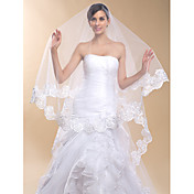 Nice One-tier Cathedral Wedding Veil With Applique Edge(More Colors)