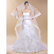 One-tier Cathedral Wedding Veil With Applique Edge(More Colors)
