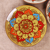 Bohemian Appetizer Plate, Ceramic Diameter 8