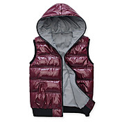LILUOKE Men's  Double Wearing Way Bright Face Vest