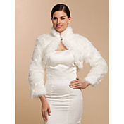 Long Sleeve Faux Fur Bridal Wedding/Special Occasion  Wrap/Jacket