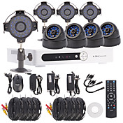 8CH Channel D1 DVR CCTV Security System Kit(4pcs+4pcs Dome/Bullet Cameras with 420TVL 1/4 CMOS)