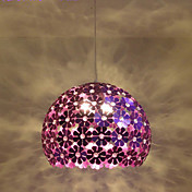 Flower Decoration Pendant, 1 Light, Modern Painting Metal