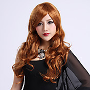 COLORONE Capless Extra Long Quality Synthetic Blonde Curls Wig Side Bang FCWG024