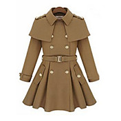 C&A European-Styled  Vintage Slim Tweed Coat(Camel)