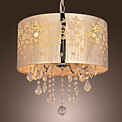 Modern Stylish 4 Light Pendant with Stainless Steel Shade