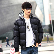 YiRANCP Men's Black Trendy Thick Cotton Coat