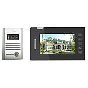 Night Visual Video Door Phone System with Metal Outdoor Unit and 7 Inch TFT LCD Touch Keypad Screen