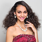 Shining Alloy With Rhinestones Wedding Jewelry Set,Including Necklace And Earrings
