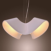 Characteristic Artistic 3 Light Pendant with Screwy Shade
