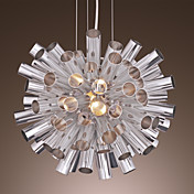 40W Modern Pendant Light with Metal Cylinder Piled in the Shades Down