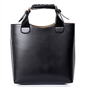 N-PAI Women's Black Simple Big Size Tote(29*8*27)