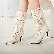 Chunky Heel Mid-calf Boots With Bowknot(More Colors)