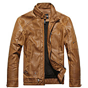 Men'S European Style Vintage Leather Jacket