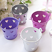 Heart Hollow-out Metal Favor Pail - Set of 6 (More Colors)