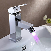 Color Changing LED Bathroom Sink Faucet - Chrome Finish
