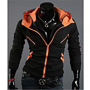 MCFS British Style 2 Pcs Double Zipper Slimming Hoodie(Black)