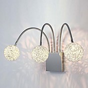 Globe Wall Light, 3 Light, Modern Metal Chrome