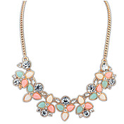 BTIME Women's Multi Color Sweet Fashion Gemstone Necklace