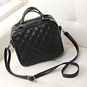 Z-YA Vintage Elegant Argyle Check Tote(Black)