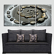 Stretched Canvas Print Art Landscape Cobblestones Set of 3