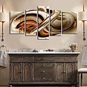 Stretched Canvas Print Art Abstract Syrup Set of 5