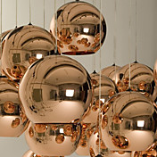 Mini Globe Pendant, 1 Light, Minimalist Metal Glass Electroplating