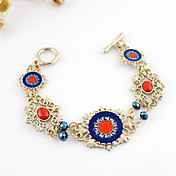 Kayshine Women's Bohemian Style Rhinestone Studded Alloy  Openwork Bracelet