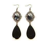 MISS U Diameter 18mm Black Drop Earings