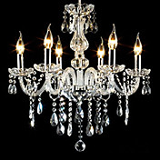 Crystal Chandelier, 6 Light,European Style Luxury Metal Electroplating