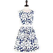 MFL Hollow Embroidered Dress (Blue)