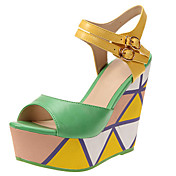 Leatherette Women's Wedge Heel Sling Back Sandals Shoes (More Colors)