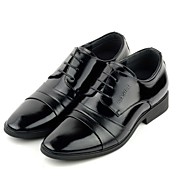 Leather Men's Low Heel Comfort and Fashion Oxfords Shoes With Lace-up