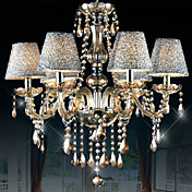 Chandelier, 6 Light, Luxury Metal Fabric Electroplating