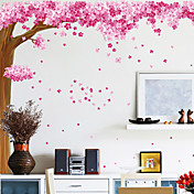 Floral Romance Flowering Cherry Pink Decorative Wall Stickers