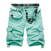 Men's Summer Slanting Pockets Shorts(without Belt)