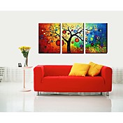 Dien Lucky Tree Printed Three-Piece Joint Frameless Paintings 9057