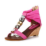 Faux Leather Women's Wedge Heel Wedges Sandals Shoes(More Colors)