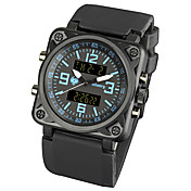 New Infantry Mens Army ForceDigital LCD Chronograph  Sports Black Rubber Strap Military Watch (Blue)