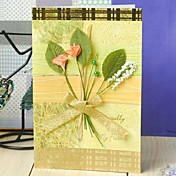 Side Fold Greeting Card with Flower and Bow for Mother's Day