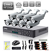 Liview® 8CH HDMI 960H Network DVR 700TVL Outdoor Day/Night Security Camera System