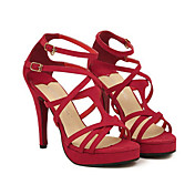 Faux Leather Women's Stiletto Heel Heels Sandals Shoes(More Colors)