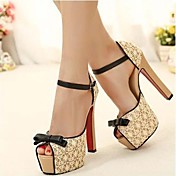 Lace Women's High Heel Pumps Sandals Shoes